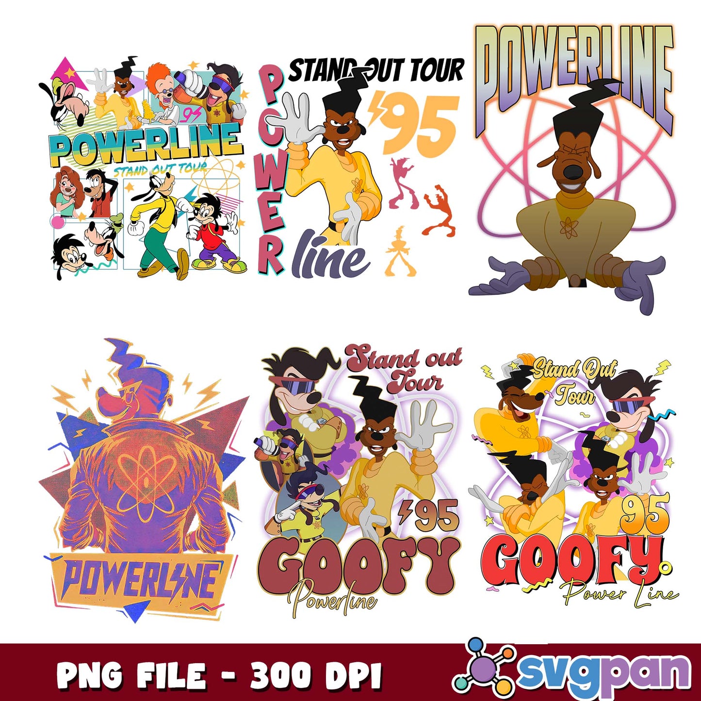Goofy powerline png bundle