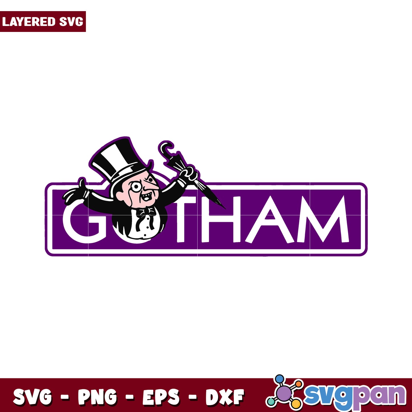 Gotham Character Design SVG File for Crafting Projects, High Quality Vector