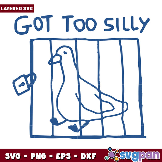 Got to silly goose in the prison svg, funny goose svg, funny quotes svg