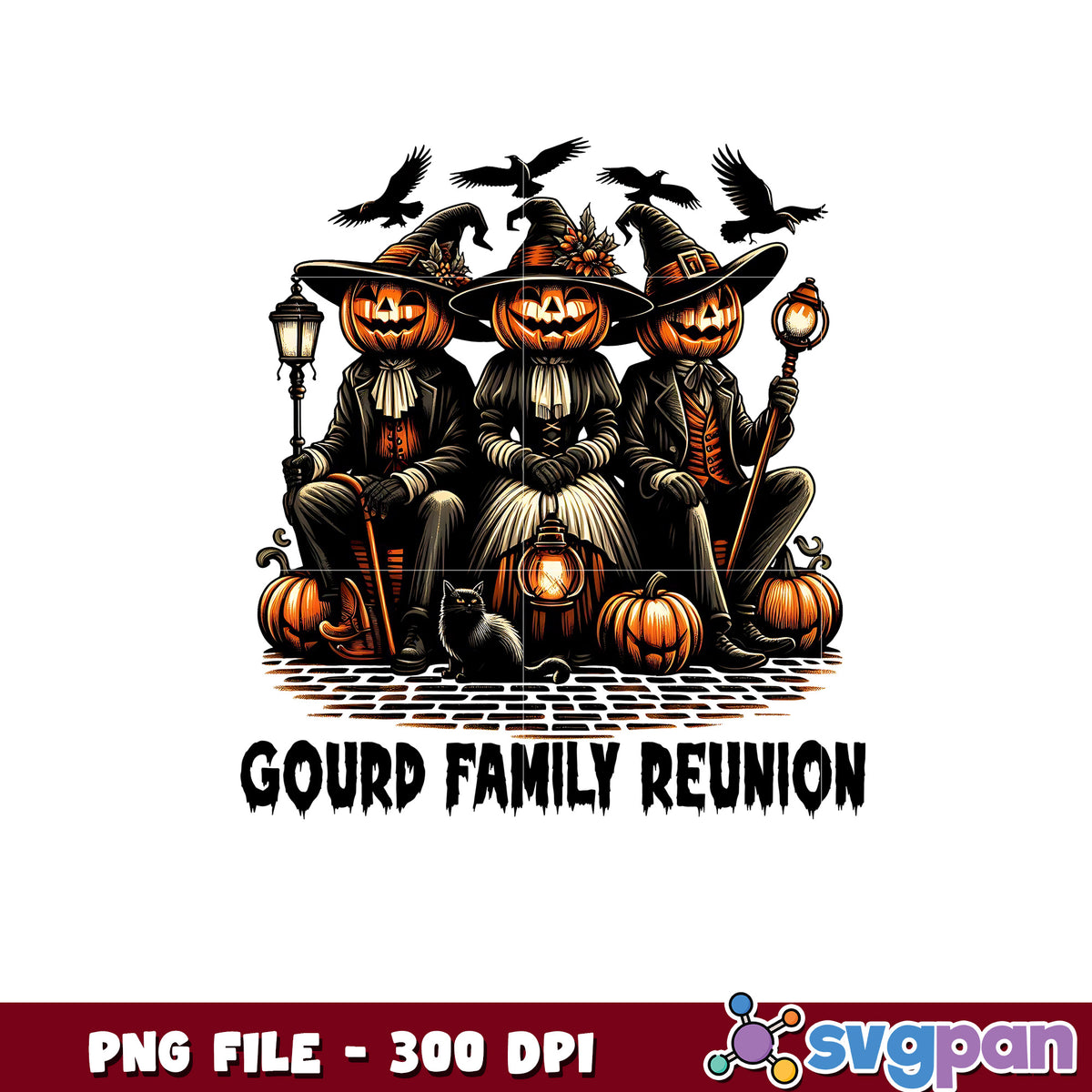 Gourd family renuion png, halloween ghoul​​ png, cute ghost png