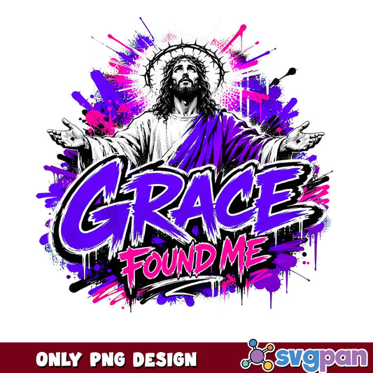 Grace Found Me Jesus PNG, Christian Faith PNG, Religious PNG