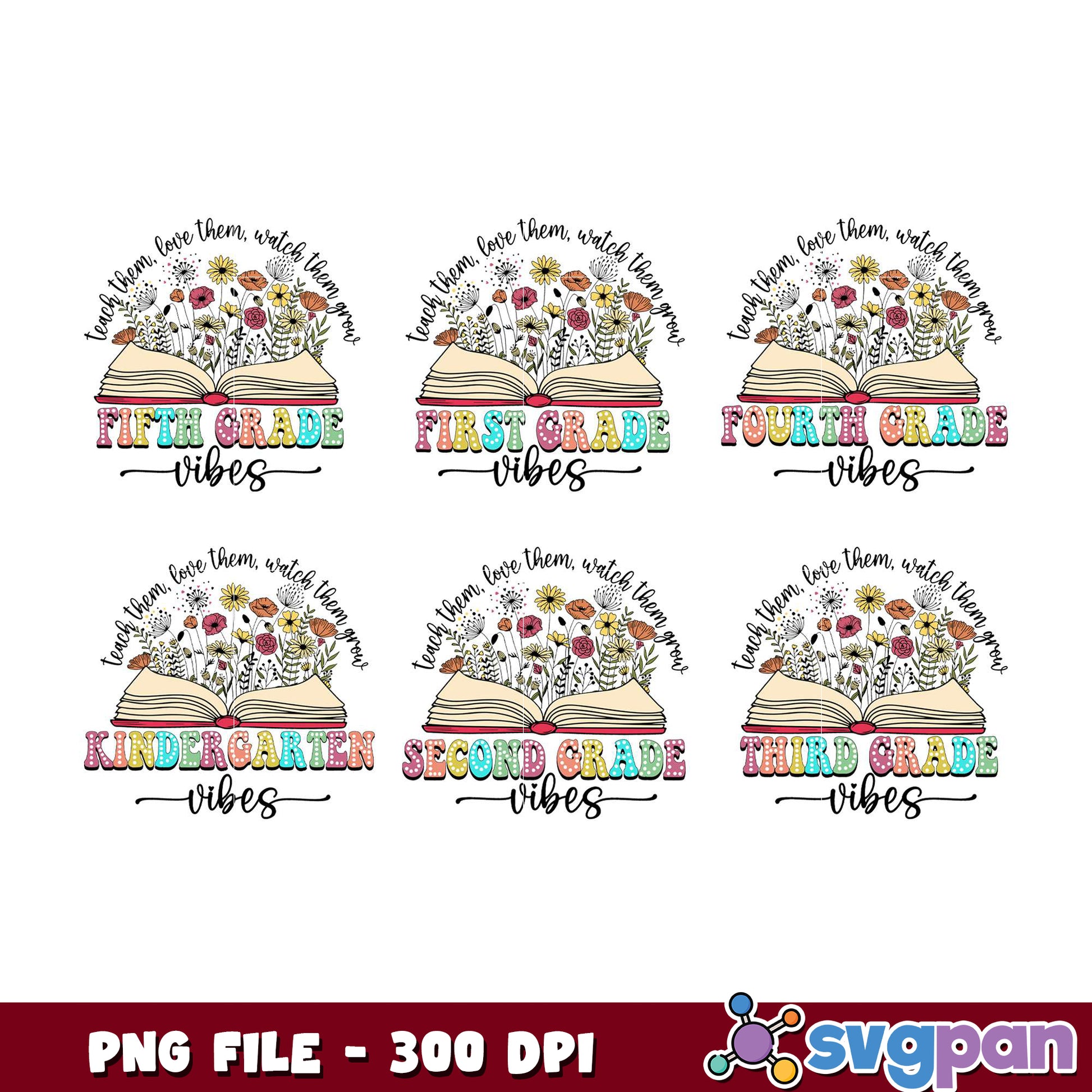 Grade School Vibes PNG Bundle 300 DPI