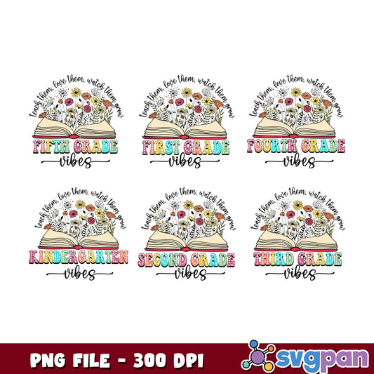 Grade School Vibes PNG Bundle 300 DPI