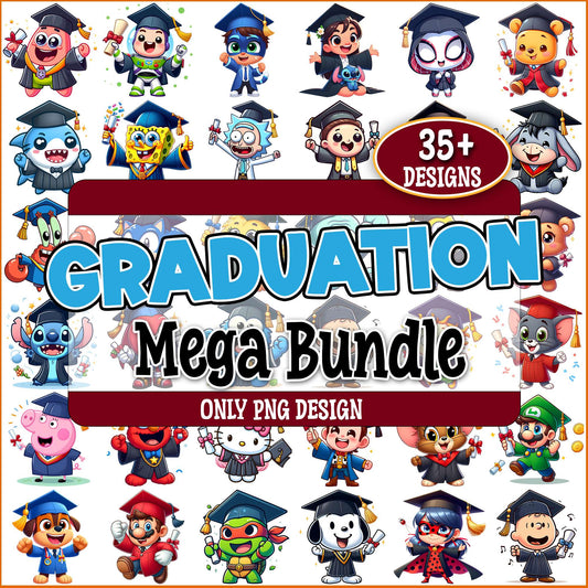 Graduation cartoon png bundle