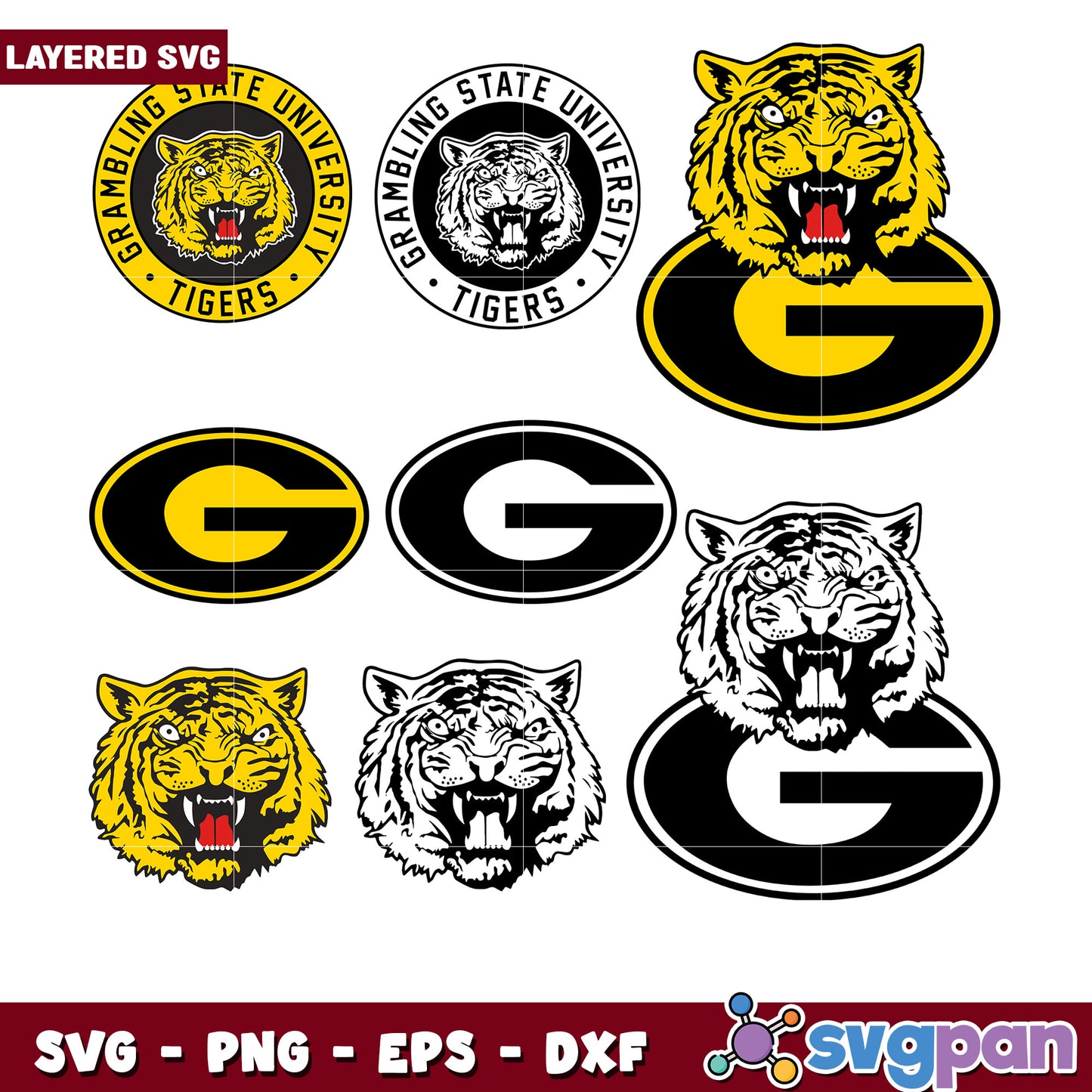 Grambling State Tigers SVG Bundle