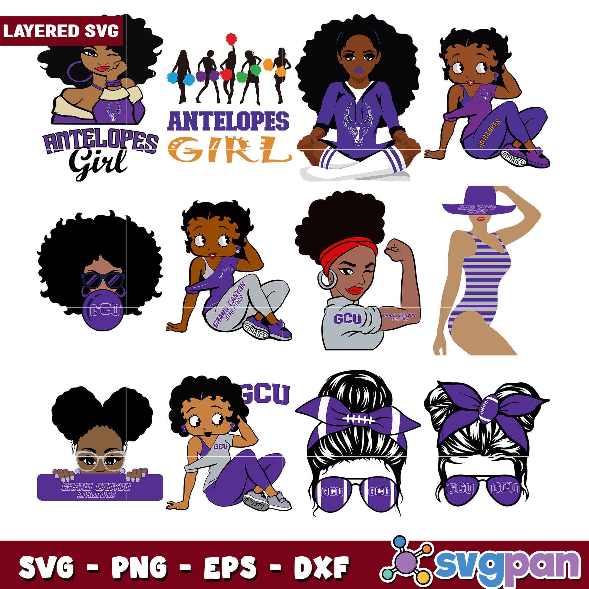 Grand Canyon Antelopes Girls SVG Bundle