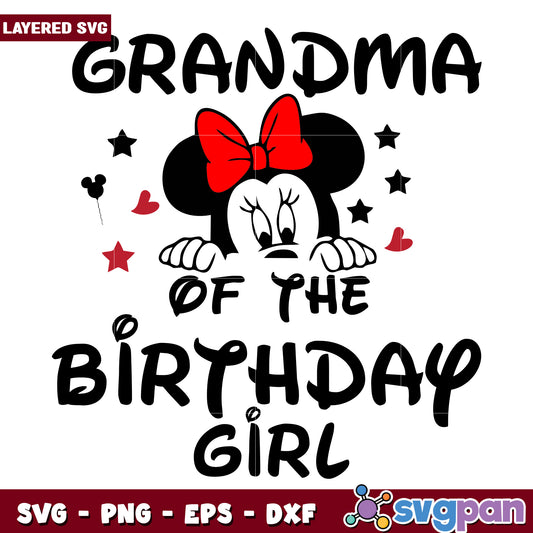 Grandma Of The Birthday Girl SVG