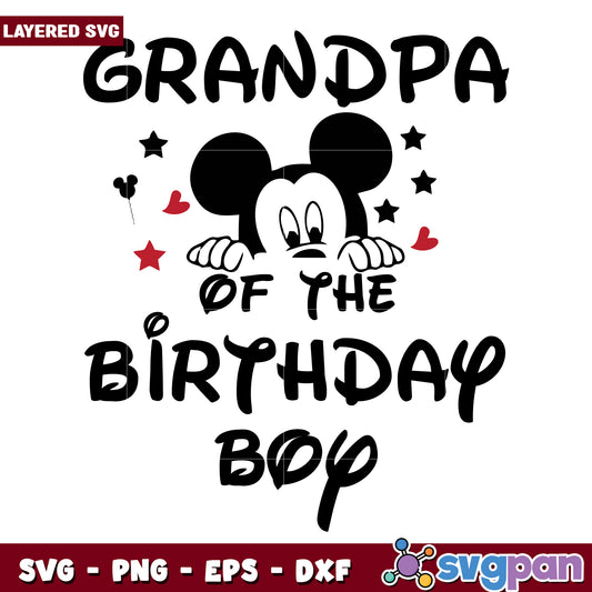 Grandpa of Birthday Boy SVG