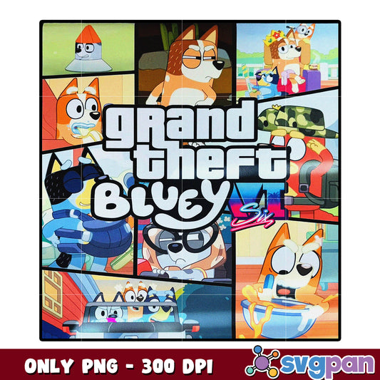 Grand theft bluey png