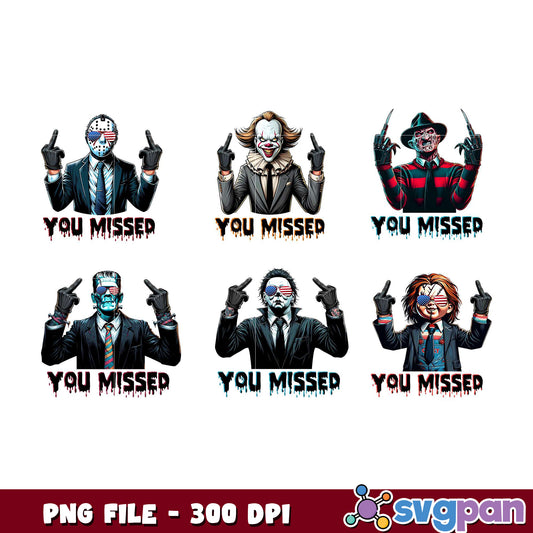 Graphic Bundle of Creepy Characters PNG Design