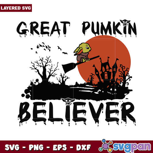 Great Pumpkin Believer SVG Design for Halloween Crafts, Fun Art Idea
