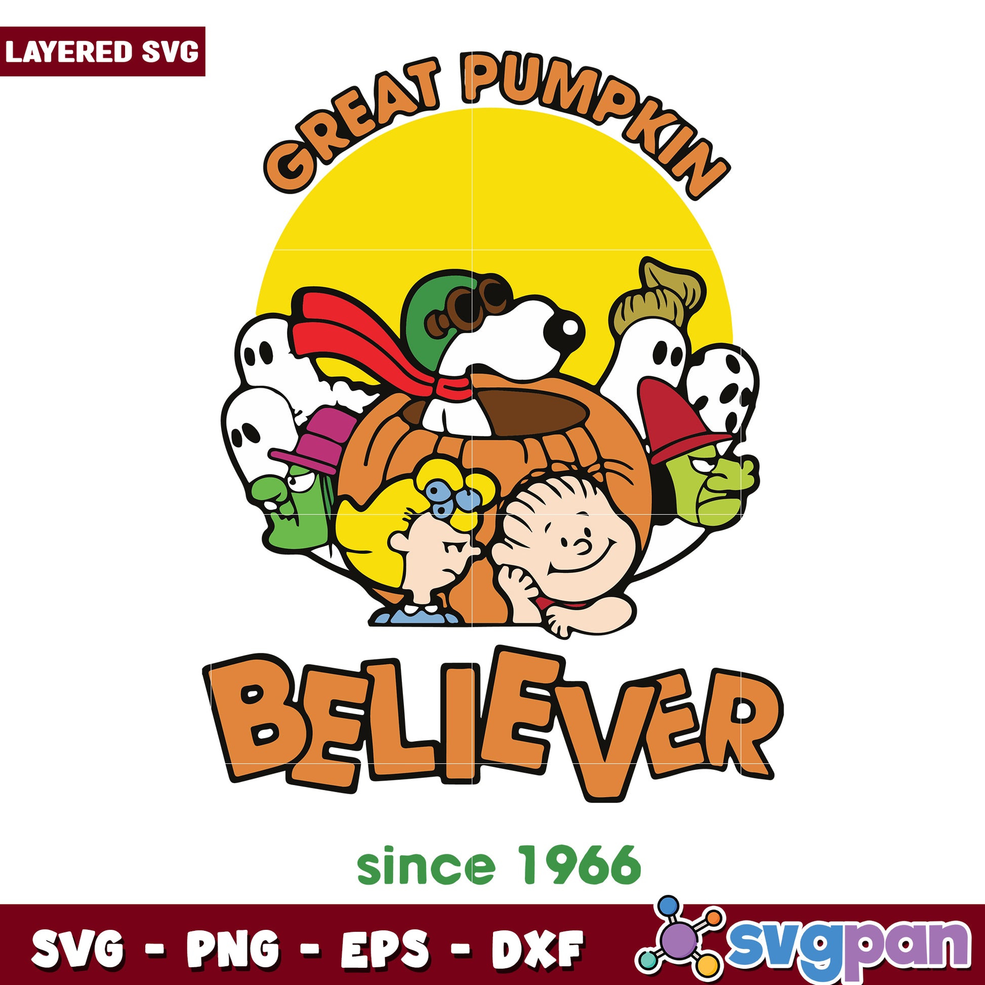 Great pumpkin believer since 1966 design svg, halloween toys svg, halloween vacation svg