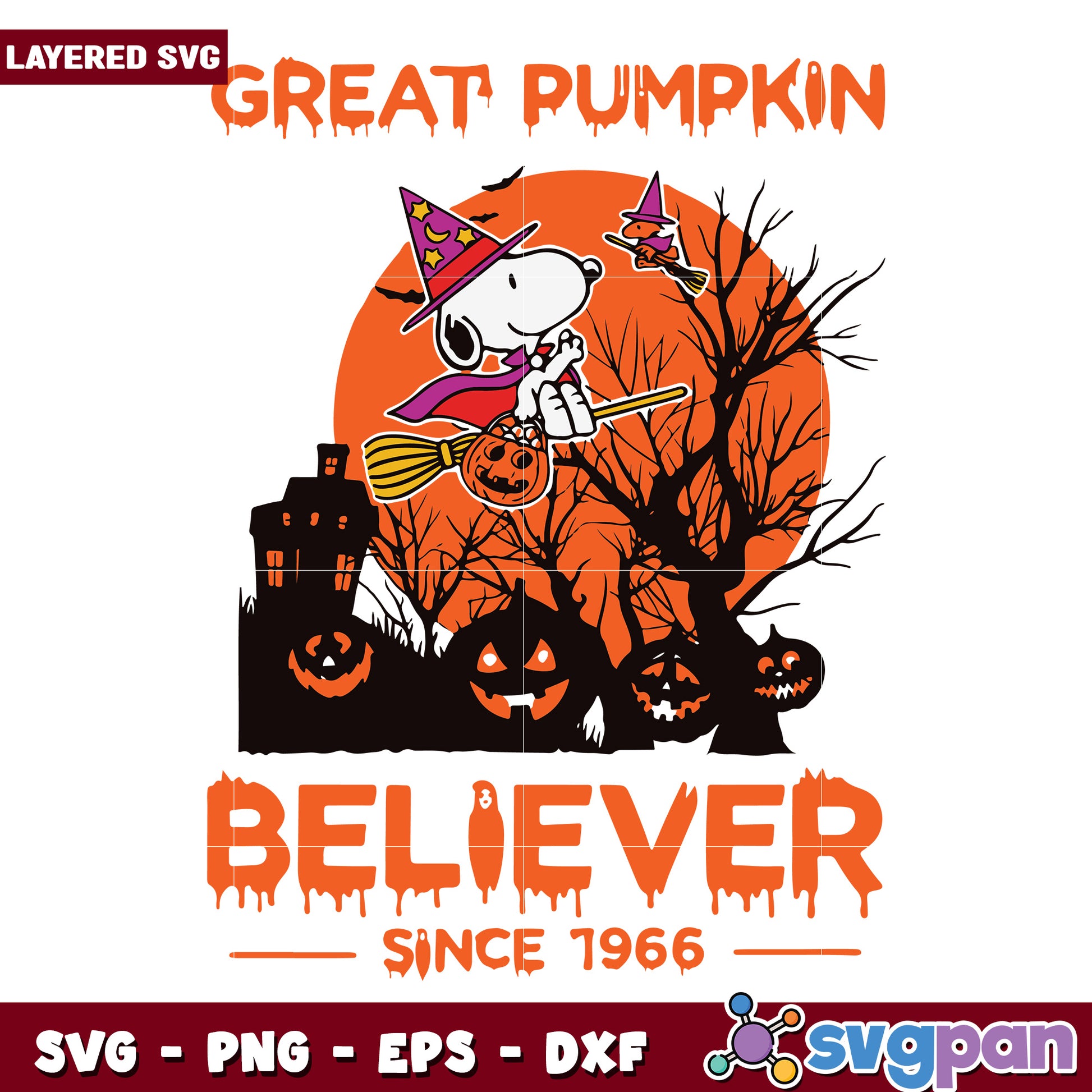 Great pumpkin believer since 1966 svg, halloween toys svg, halloween vacation svg