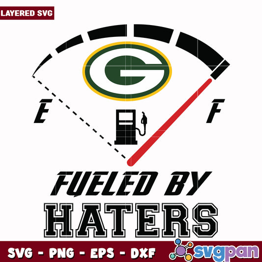 Green Bay Packers fueled by haters, nfl scores svg, football packers svg