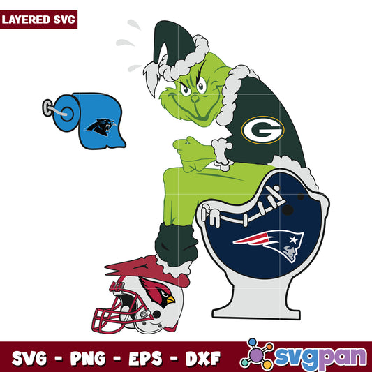 Green Bay Packers svg, christmas cookies svg, grinch design svg