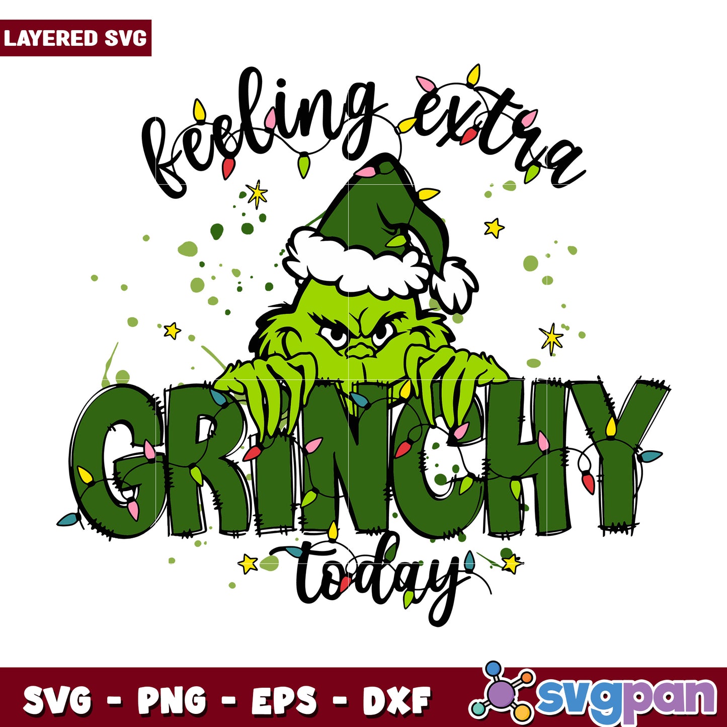 Green Christmas Feeling Extra Grinchy Today svg, christmas cookies svg, grinch design svg