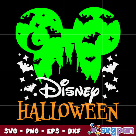 Green Disney Halloween Mickey svg