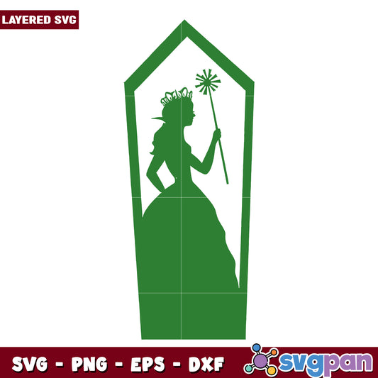 Green Queen SVG Silhouette House Design