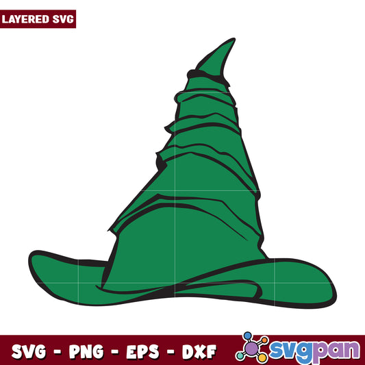 Green Witch Hat SVG