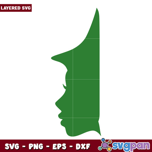 Green Woman Profile SVG