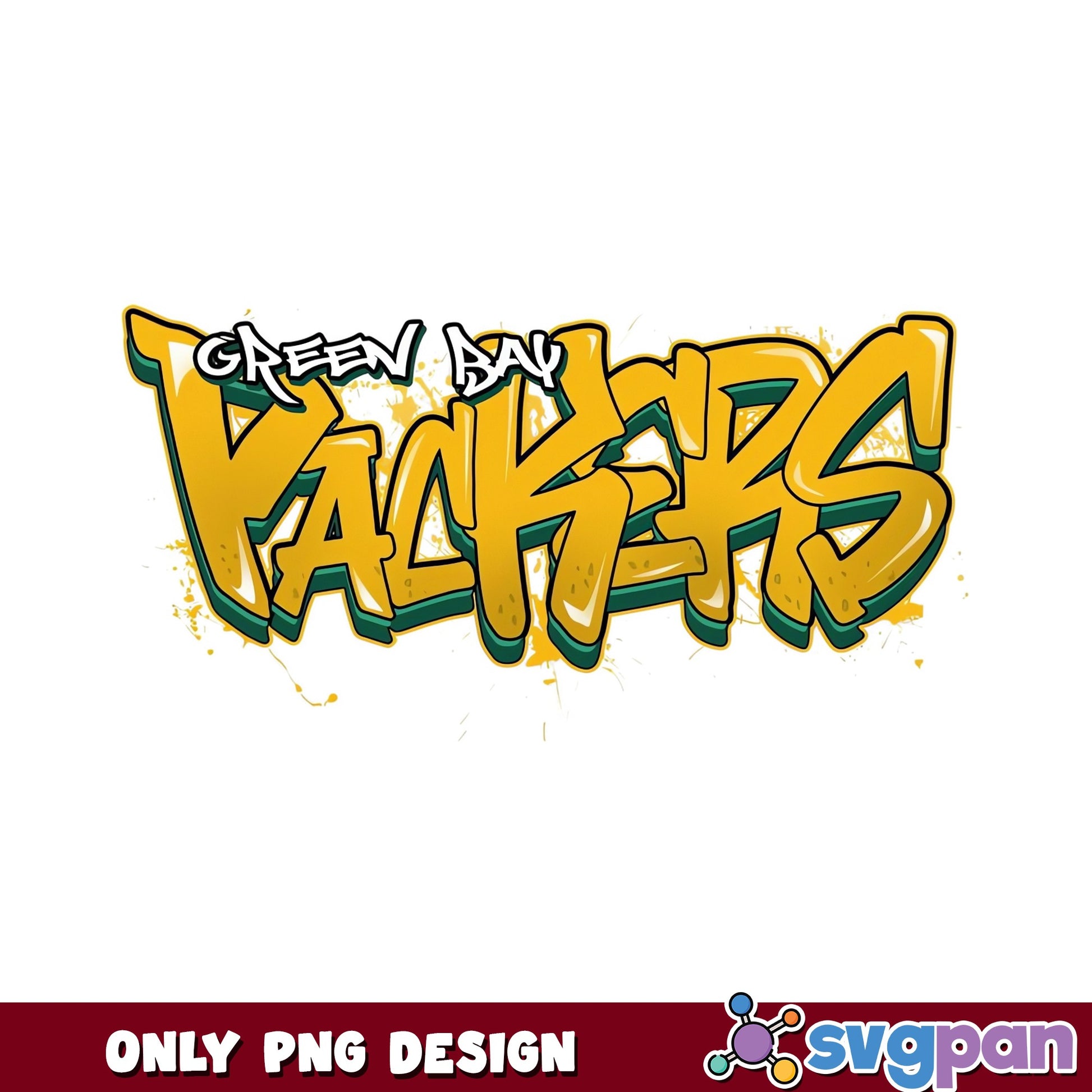 Green Bay Packers Graffiti PNG, NFL Football PNG, Packers PNG