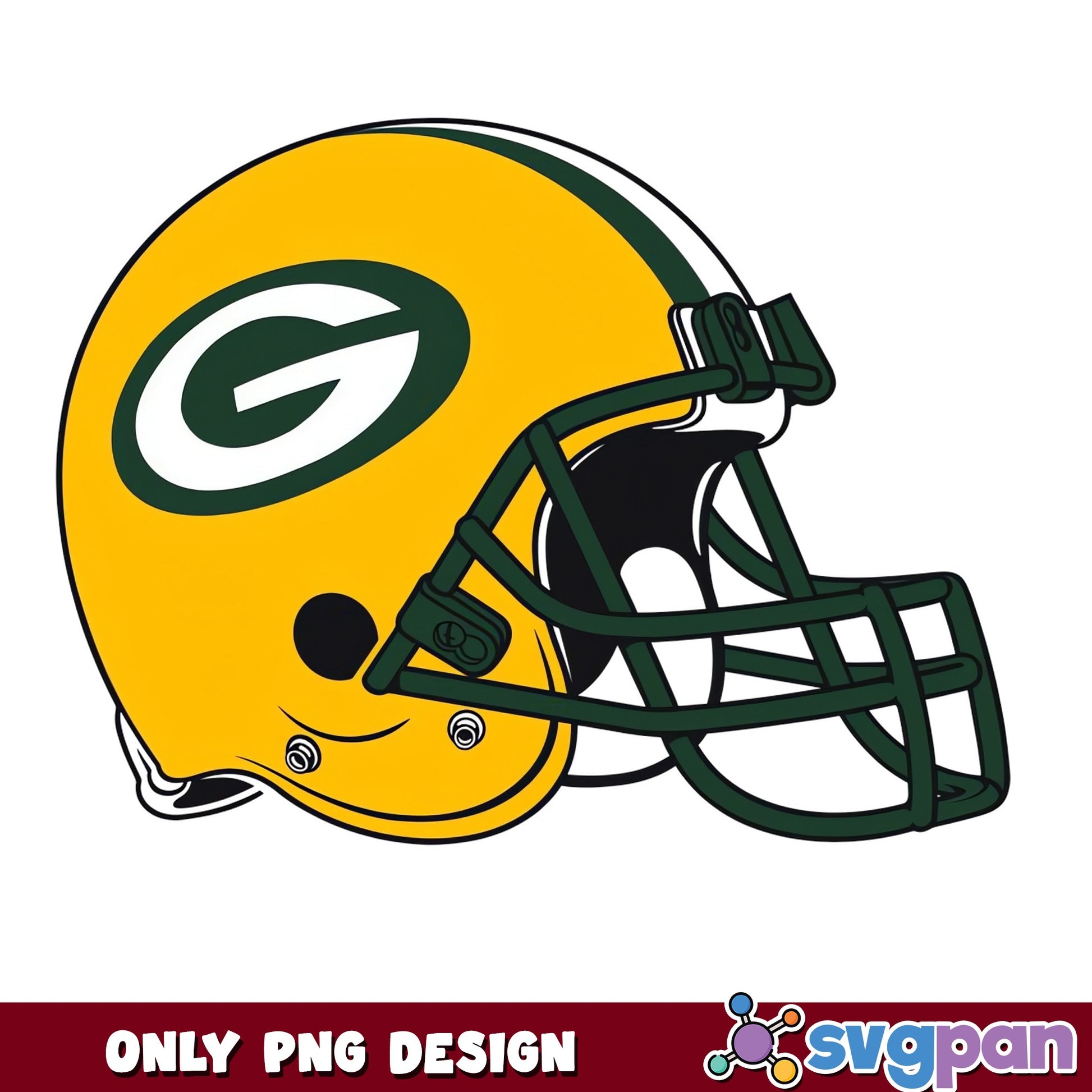 Green Bay Packers Helmet PNG, NFL Football PNG, Packers PNG