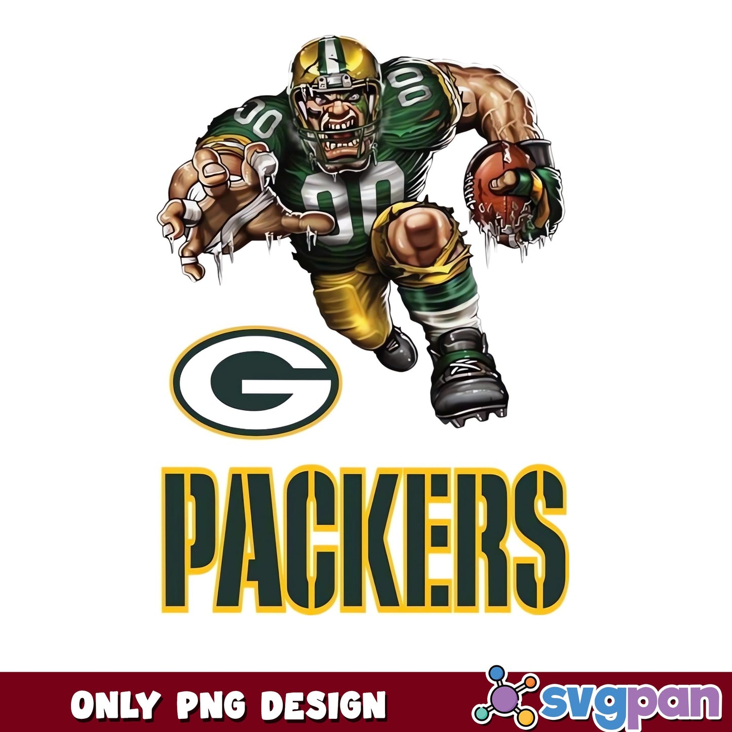 Green Bay Packers Mascot PNG, Football Team PNG, NFL PNG