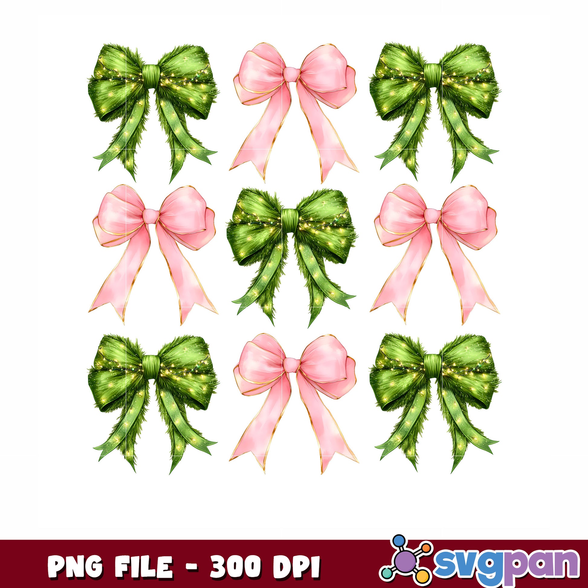 Green and pink bow png, christmas grinch png, christmas season png