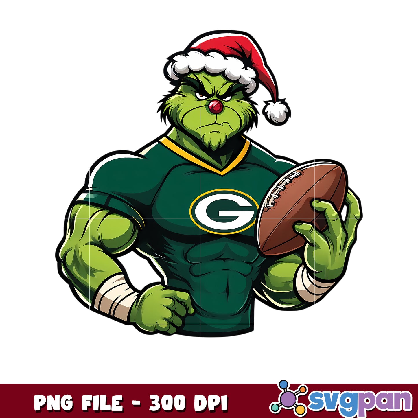 Green bay packers grinch design png, nfl team png, national football league png
