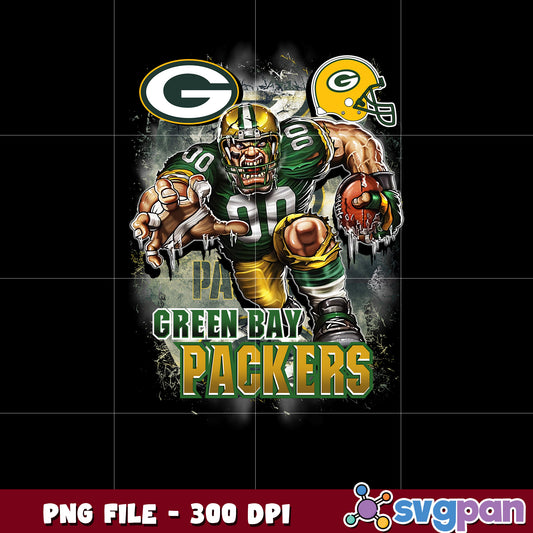 Green bay packers logo helmet and mascot png, super bowl png, american football png