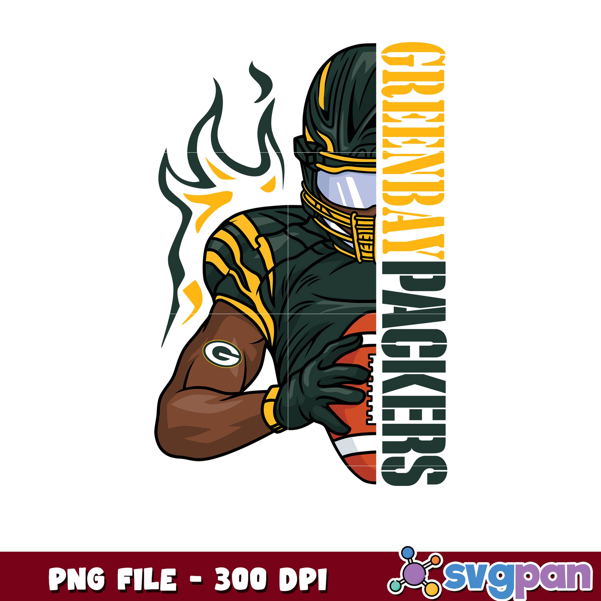 Green bay packers nfl man player design png, american football league png, nfl teams png