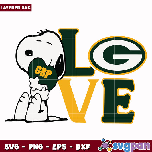 Green bay packers snoopy love svg, nfl jerseys​ svg, nfl mvp svg