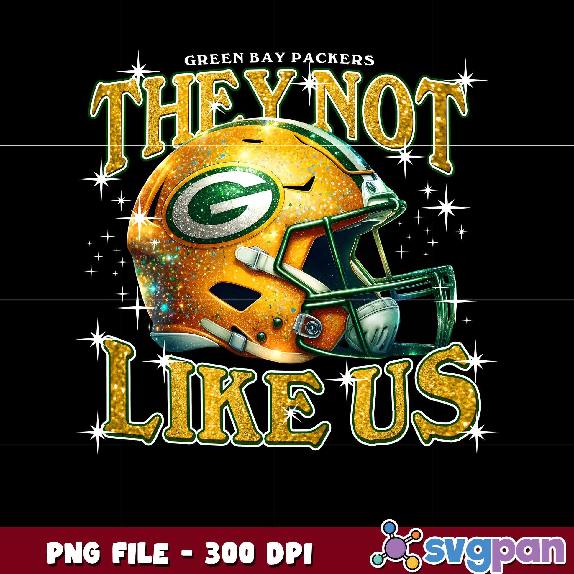 Green bay packers they not like us helmet design png, american rugby png, nfl teams png