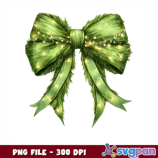 Green bowtie png, christmas bell png, grinch png