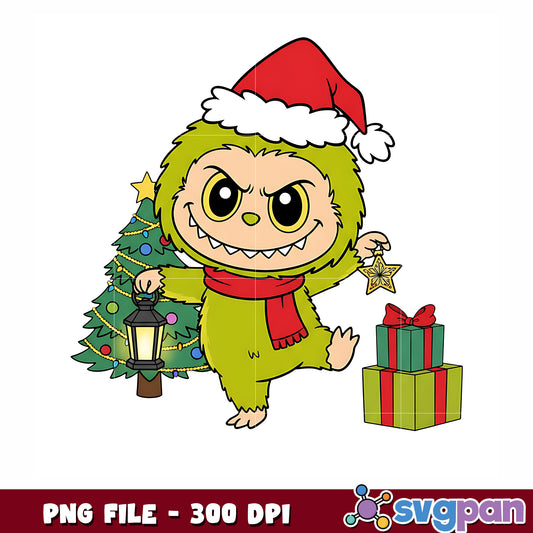 Green grinchbubu png, christmnas cartoon png, christmas time png