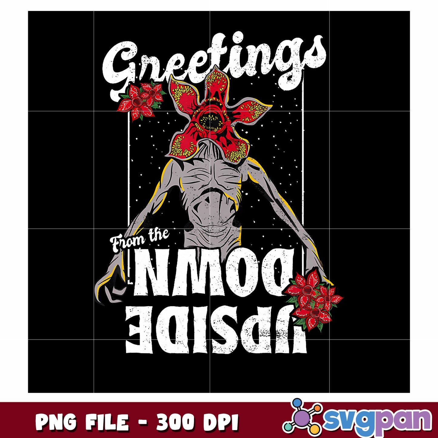 Greetings monster png, hawkins high png, mind flayer png
