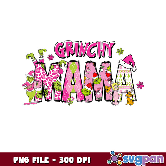 Gricnhy mama png, christmas png, grinch quotes ​png