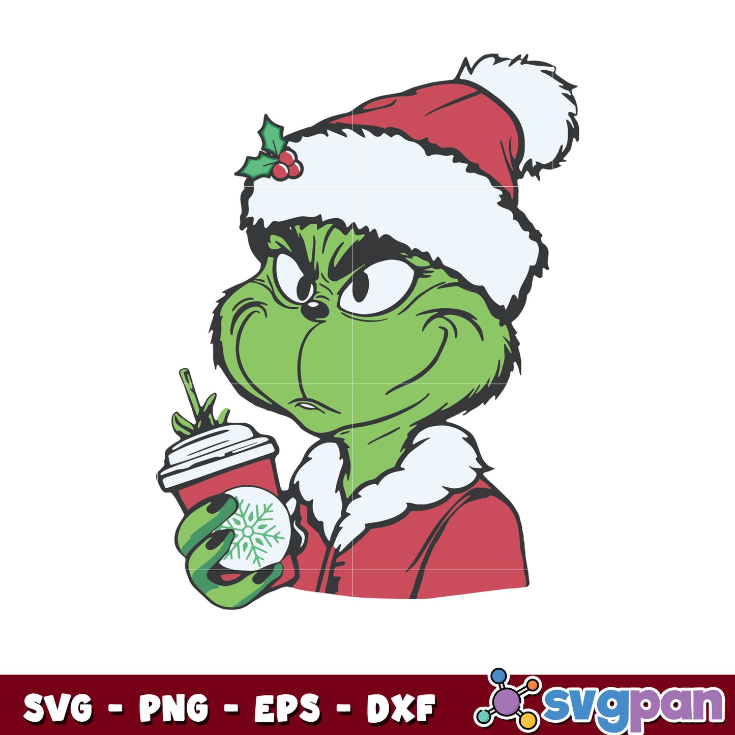 Grinch Boujee Christmas Santa Vibe svg, santa christmas svg