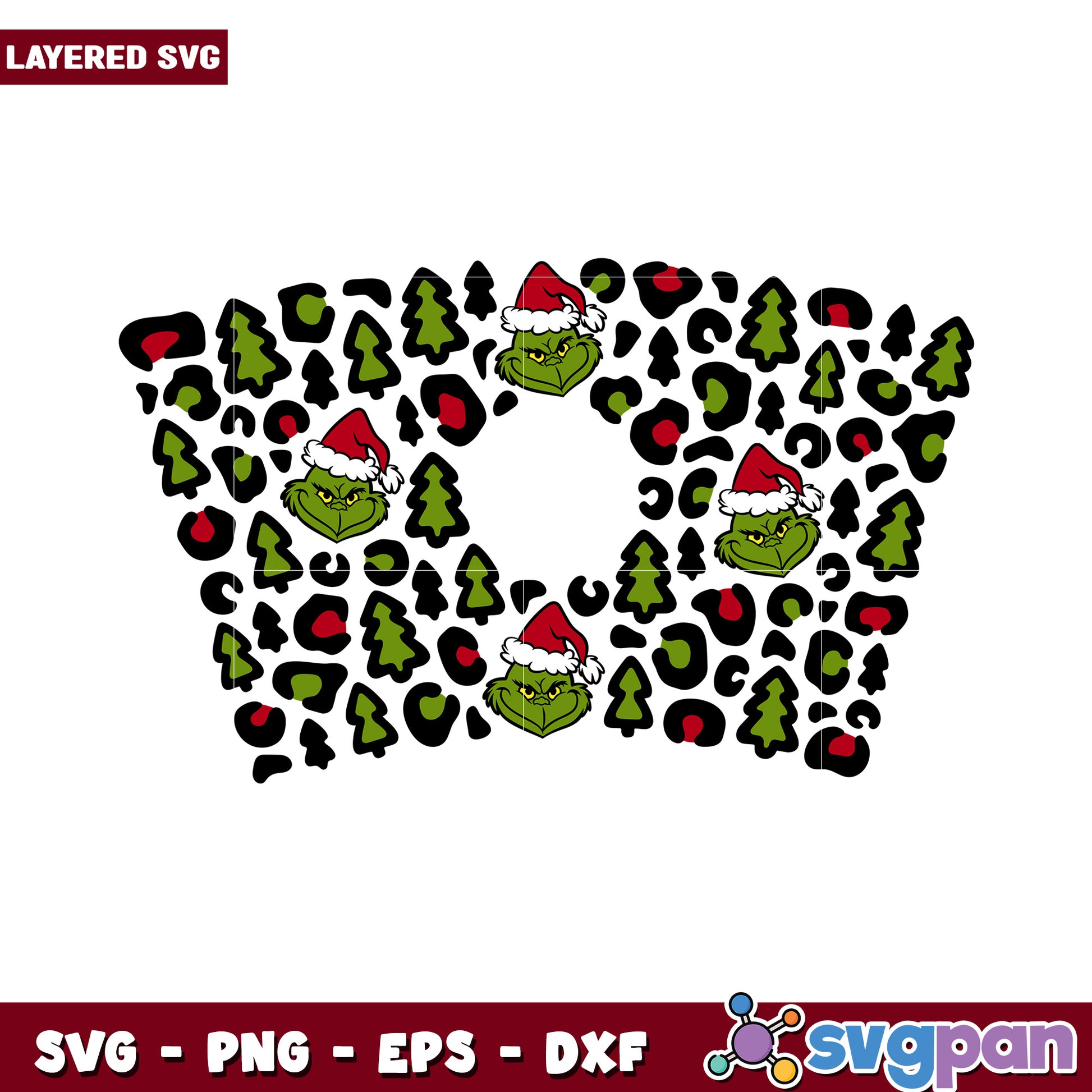 Grinch Christmas Layered SVG Design for Crafting Projects, Fun Holiday Decor Ideas