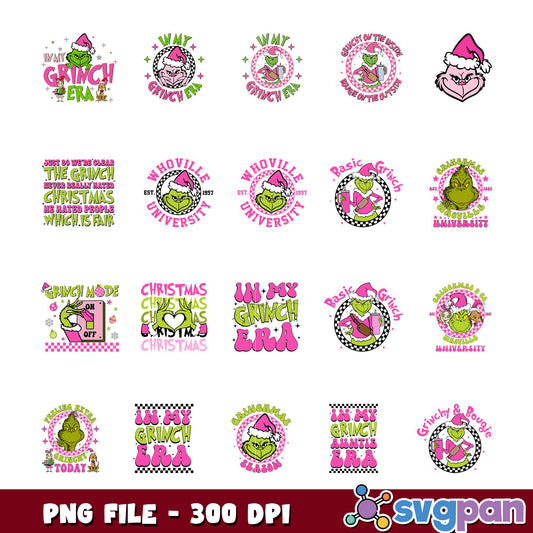 Grinch Christmas PNG Bundle 300 DPI
