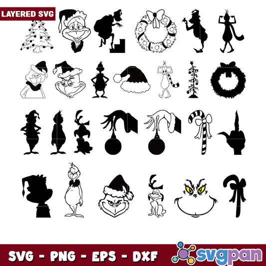 Grinch Christmas SVG Bundle