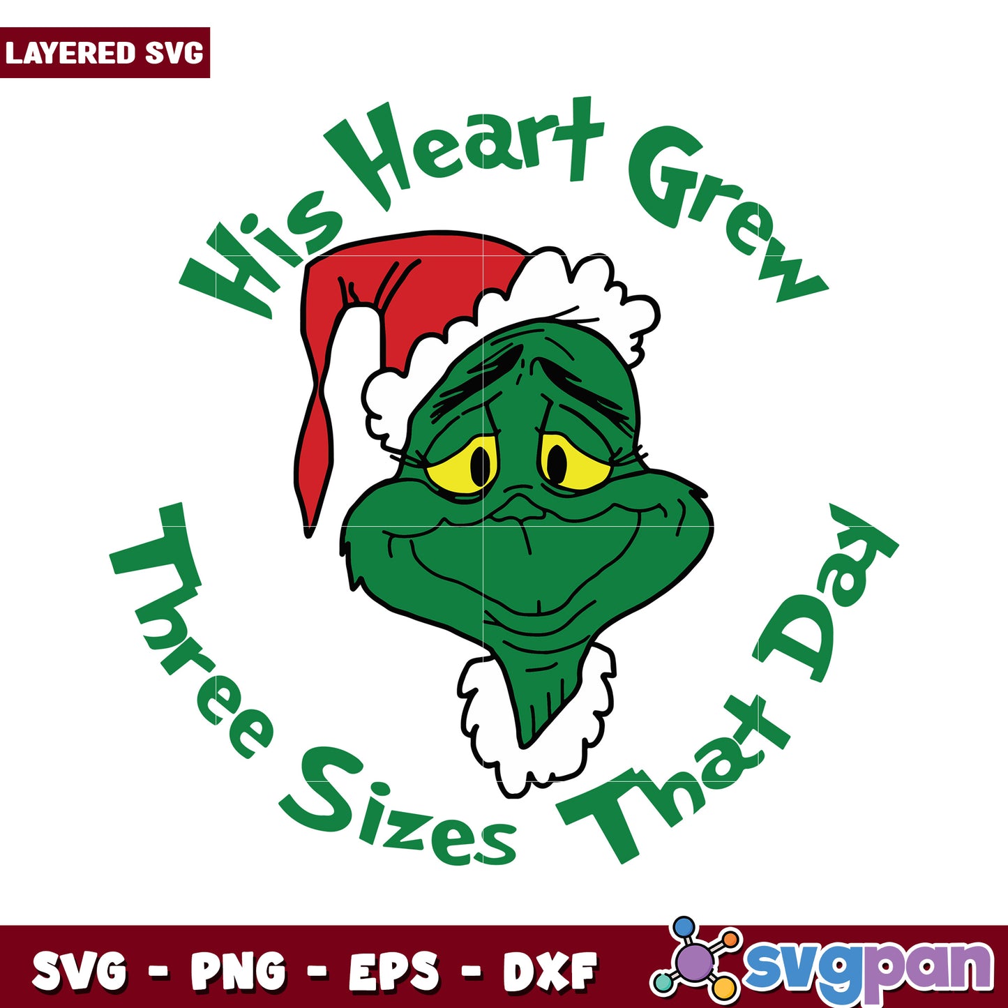 Grinch Christmas SVG Design for Holiday Crafts, Perfect for Projects