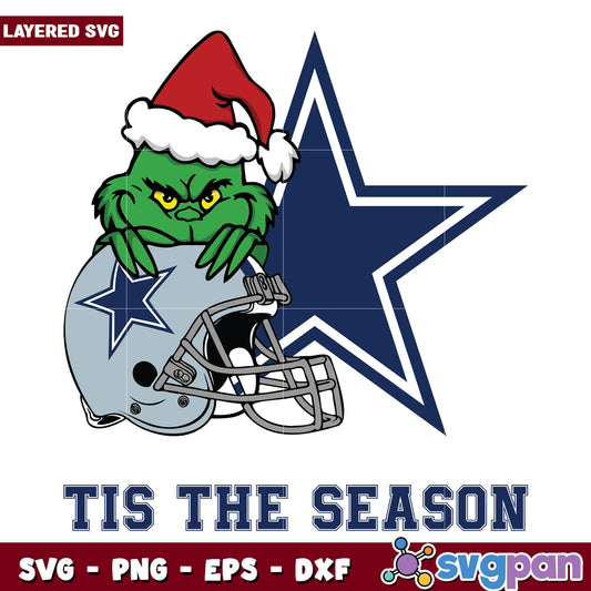 Grinch Cowboys Tis The Season svg, christmas cookies svg, grinch design svg