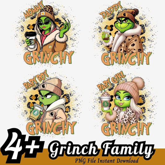 Grinch Family PNG Bundle Instant Download