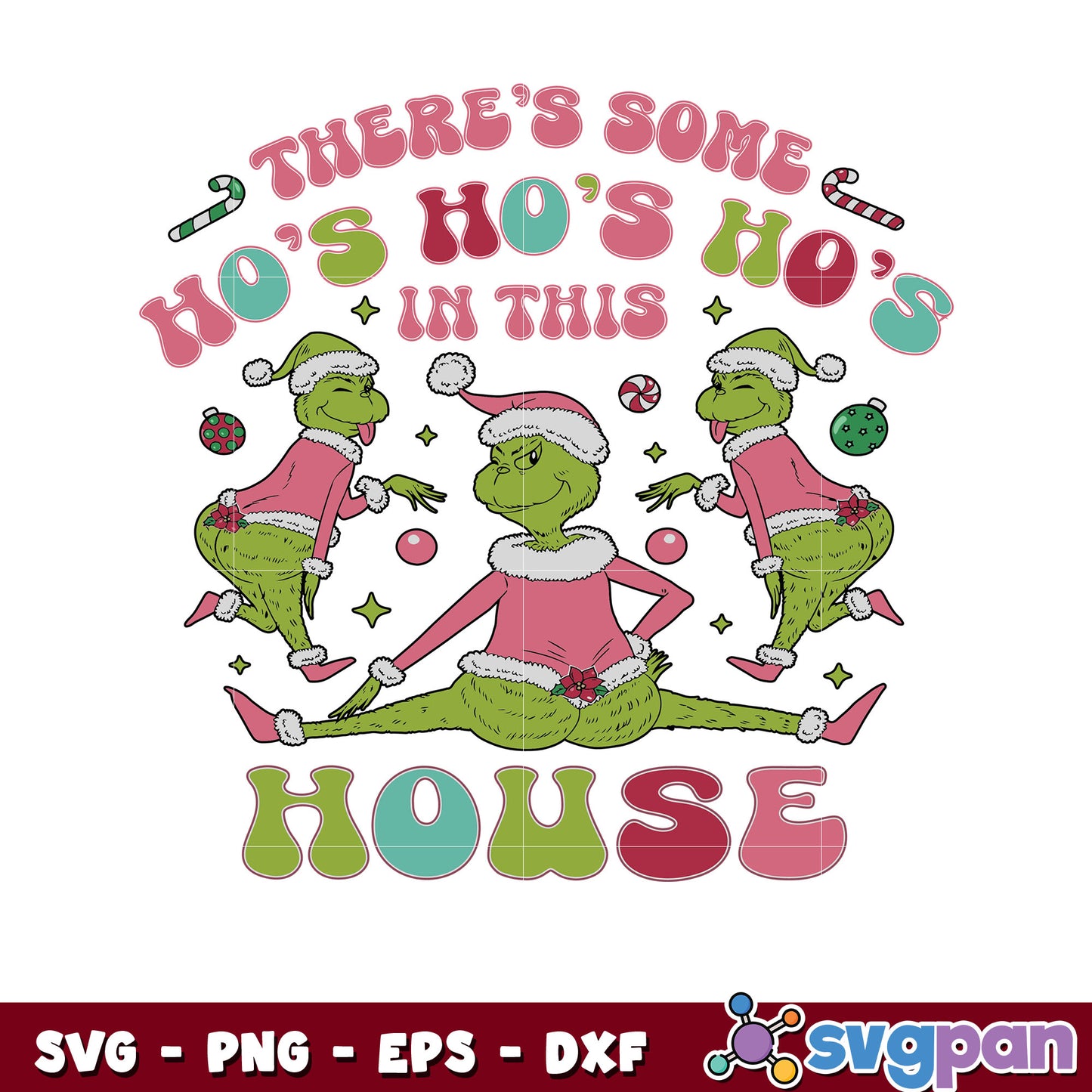 Grinch Ho Ho Ho In this house svg