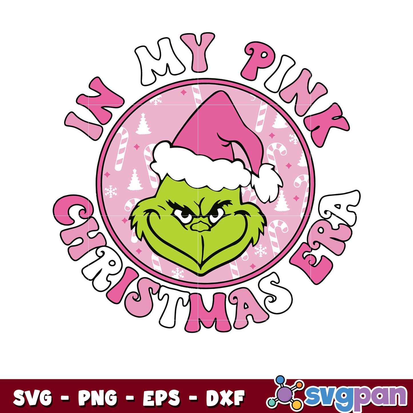 Grinch In my pink christmas era svg