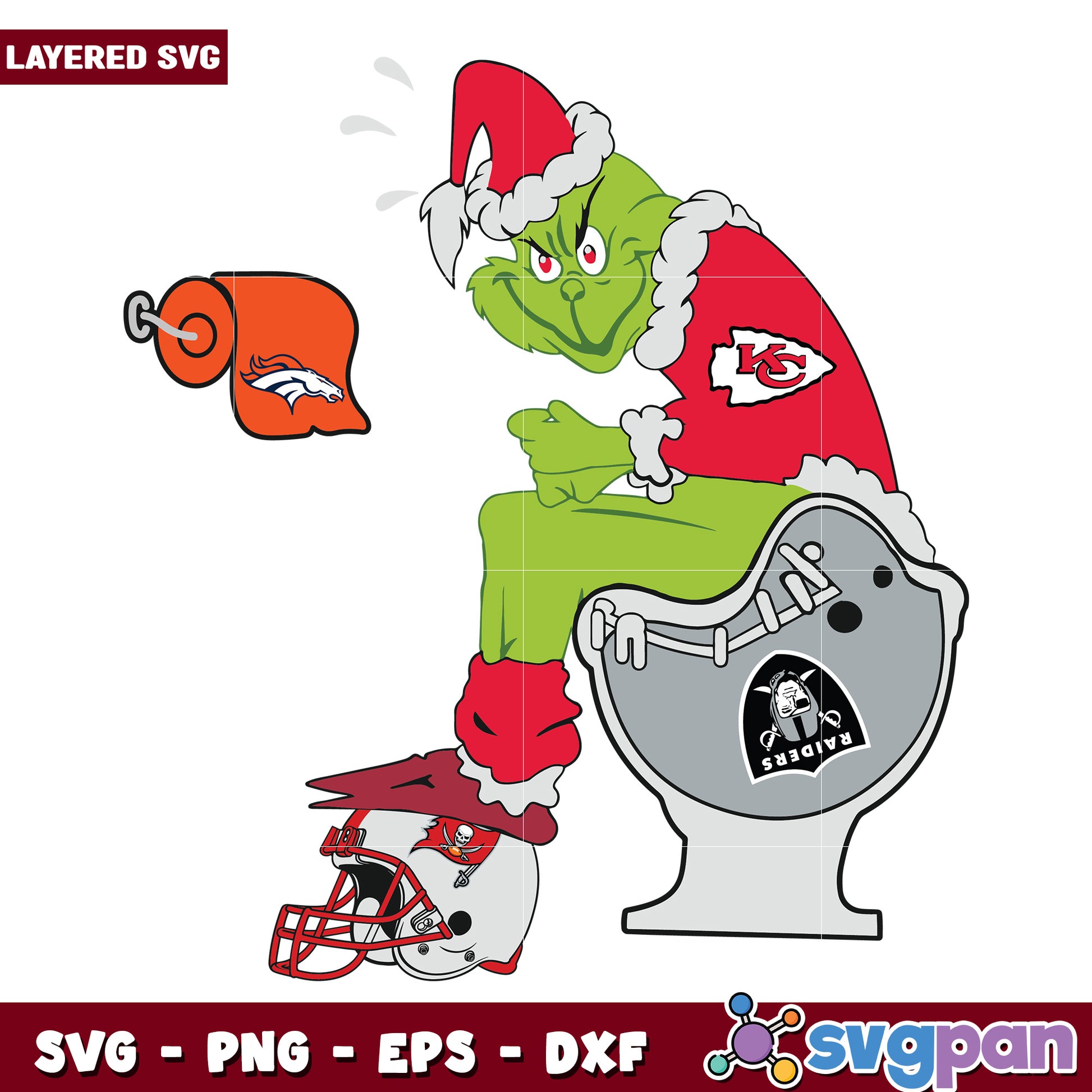 Grinch KC Chief svg, christmas sotry svg, the grinch svg