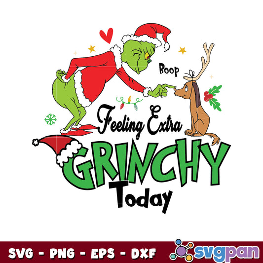 Grinch Max Feeling Extra Grinchy Today svg, grinch dog svg, grinch christmas svg