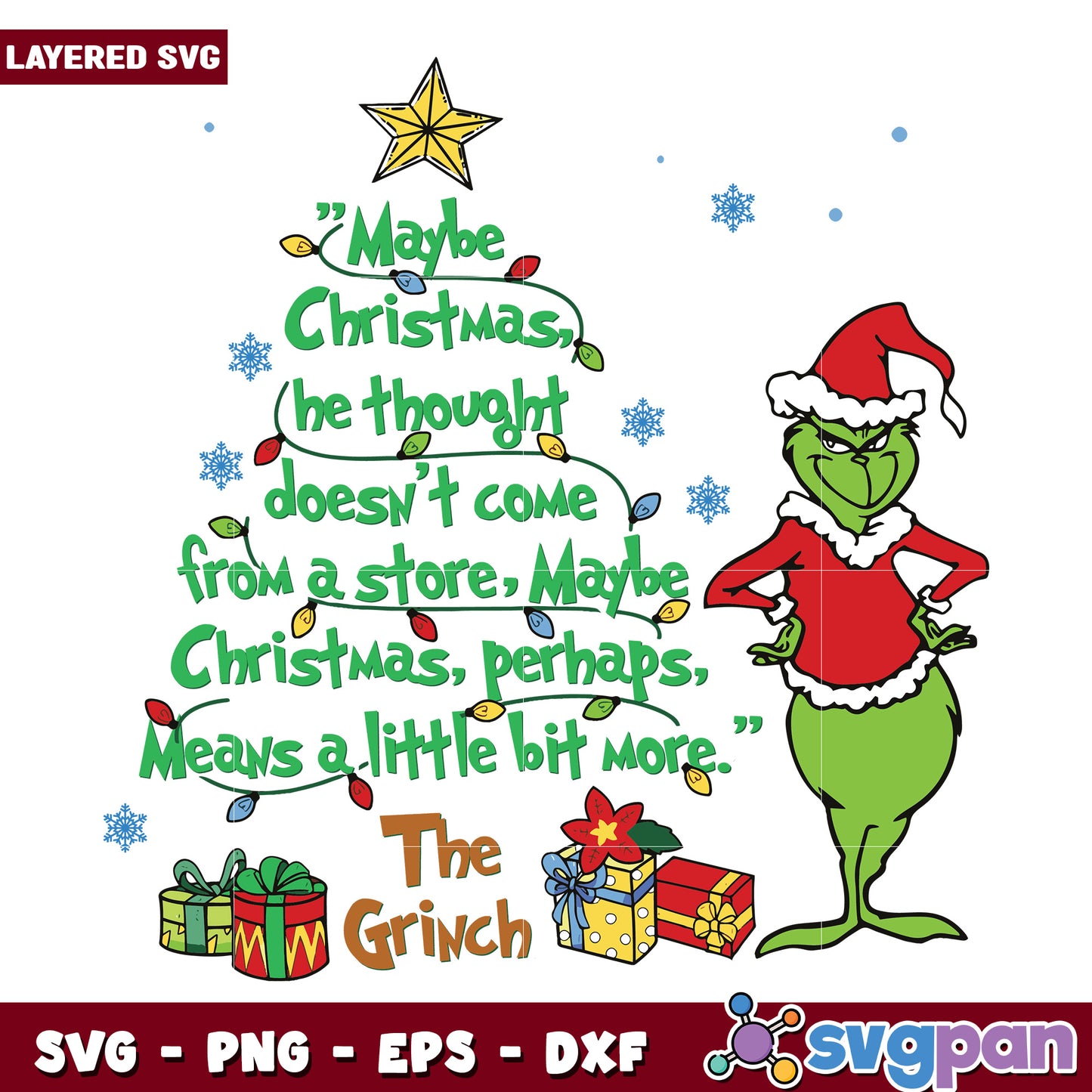 Grinch Means A Little Bit More svg, christmas sotry svg, the grinch svg