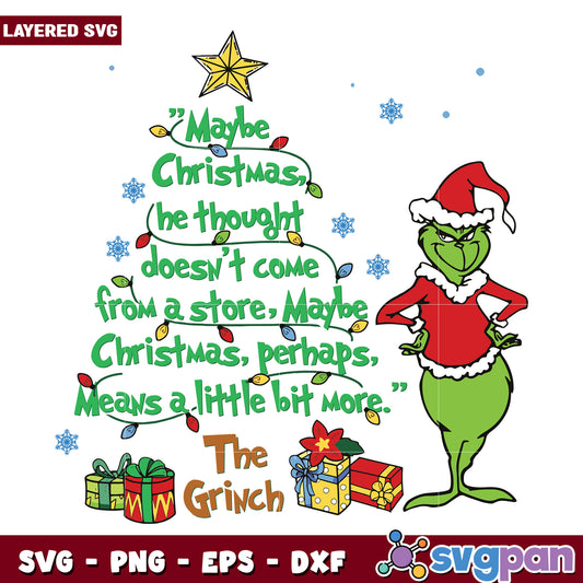 Grinch Means A Little Bit More svg, christmas sotry svg, the grinch svg